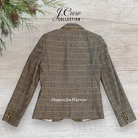 J.Crew Collection houndstooth plaid wool schoolboy blazer *shop@iamwarrior - Picture 6 of 13